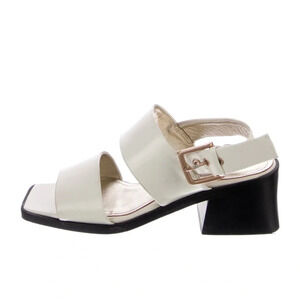 Suzanne Rae patent leather slingback sandals